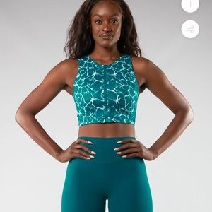 Buffbunny Limitless Zip Sports Bra- Reflection Print